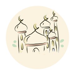 Hand drawn mosque