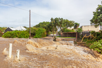 Fototapeta na wymiar A Flood in South Africa