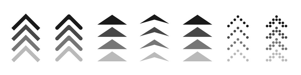 Swipe up icon set isolated for social media stories Grey arrow gradient signs