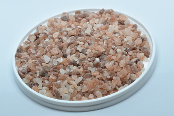 Closeup view of Crystal salt.Sea rough salt