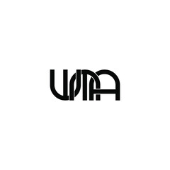 wma letter original monogram logo design