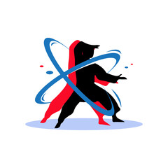 Vector illustration of a martial arts concept design