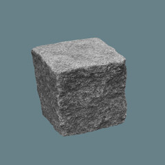 Cobblestone cube made of granite.