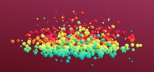 Cloud. Floating liquid blobs. Abstract banner with fluid shapes. 3D vector illustration for advertising, marketing or presentation.