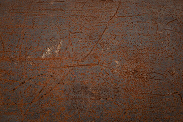Grunge rusted metal texture, rust, and oxidized metal background. Old metal iron panel