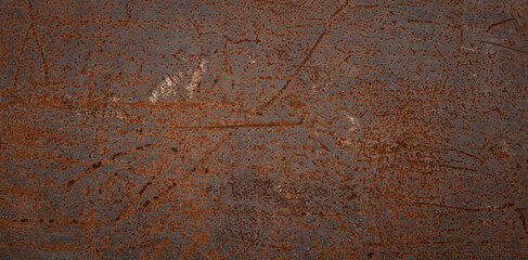 Grunge rusted metal texture, rust, and oxidized metal background. Old metal iron panel
