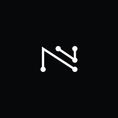  Professional Innovative Initial N logo and NN logo. Letter N NN Minimal elegant Monogram. Premium Business Artistic Alphabet symbol and sign