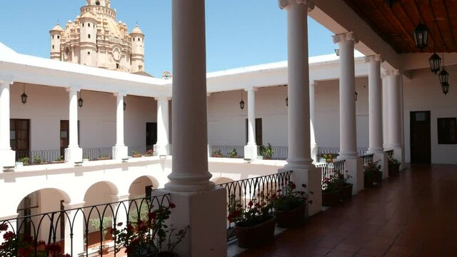 Argentina Cordoba patio with view in Cabildo palace