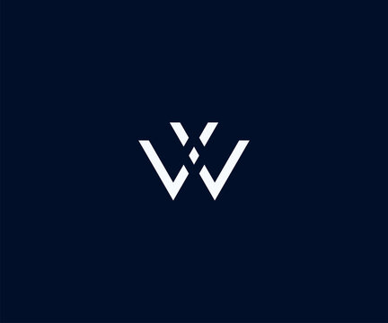Abstract letter WX, XW logo design vector template
