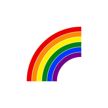 Half rainbow icon. LGBTQ symbol modern, simple, vector, icon for website design, mobile app, ui. Vector Illustration