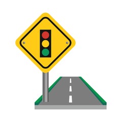 Traffic signal ahead sign