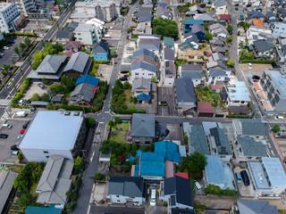 ドローンで空撮した名古屋の街並み風景