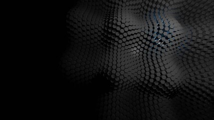 Obraz premium 3D illustration Hexagon Sci-fi background for hi tech wallpaper, bussiness card or presentation