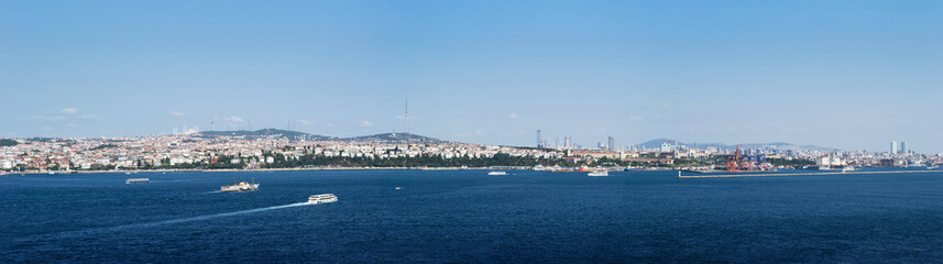 Istanbul and Bosporus panoramic view from Topkapi Palace