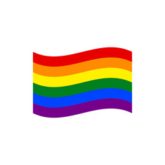 Wavy pride flag icon. LGBTQ symbol modern, simple, vector, icon for website design, mobile app, ui. Vector Illustration