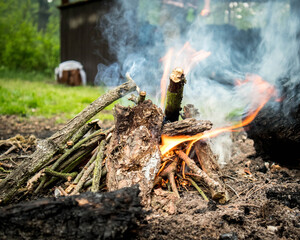 Leśne ognisko w Dolinie Baryczy © Matt
