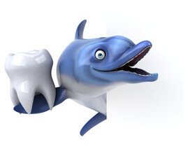 Fun dolphin - 3D Illustration