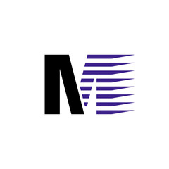 Letter M logo. Fast Moving Logo.  creative minimal monochrome monogram symbol. Premium business logotype. Graphic alphabet symbol for Expedition, Logistic business identity