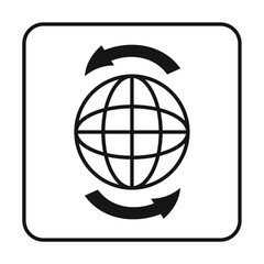 Globe sphere with arrows