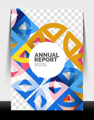 Business flyer annual report, circle and triangle shapes modern design