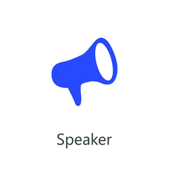 Speaker icon. Vector illustration. Flat icon