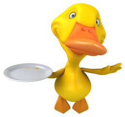 Fun duck - 3D Illustration