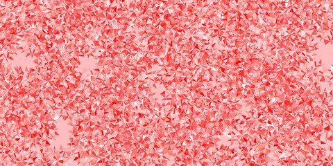 Light Red vector pattern with colored snowflakes.