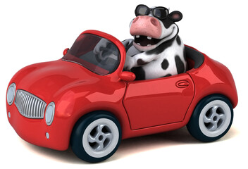 Fun cow - 3D Illustration