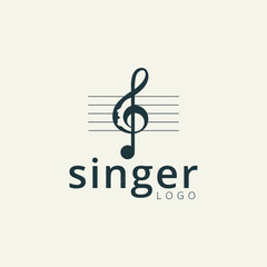 Singer or choir logo design template 