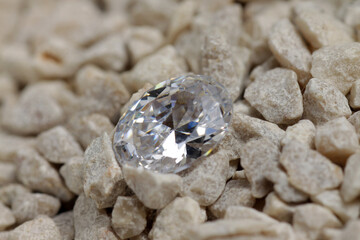 Close up shot of beautiful color crystal zirconia diamond beads for jewelry 