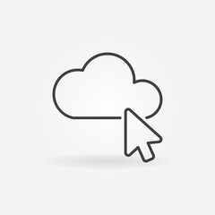 Click on Cloud vector concept icon or sign in outline style