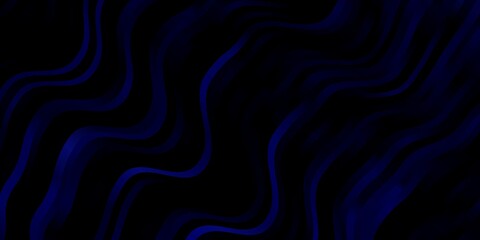 Obraz premium Dark BLUE vector layout with wry lines. Abstract illustration with gradient bows. Best design for your ad, poster, banner.