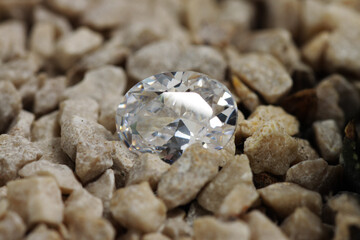 Close up shot of beautiful color crystal zirconia diamond beads for jewelry 