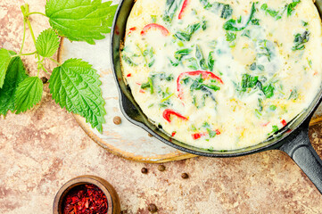 Italian omelet with herbs