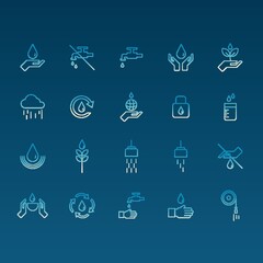 Water themed icons