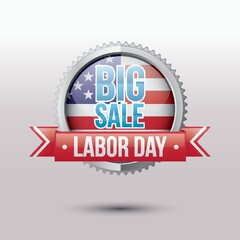 Labor day sale label