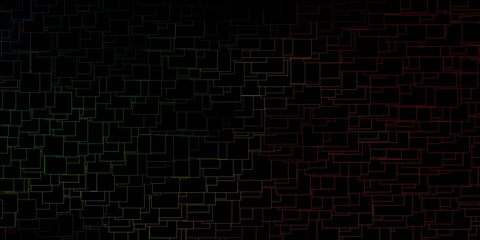 Fototapeta na wymiar Dark Multicolor vector background with rectangles. Abstract gradient illustration with rectangles. Pattern for commercials, ads.