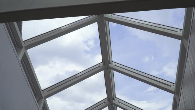 Glass ceiling of the pedestrian