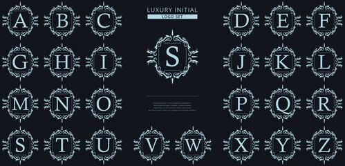 Luxury initial badge logo template
