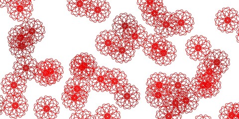 Light Red vector natural artwork with flowers.