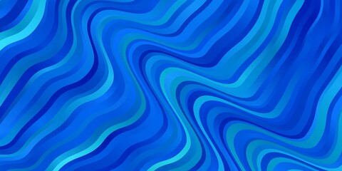 Light BLUE vector backdrop with bent lines. Abstract illustration with bandy gradient lines. Pattern for websites, landing pages.