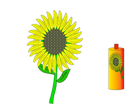 Logo per olio di semi di girasole o girasoli o semi per alimenti pappagalli e uccellini