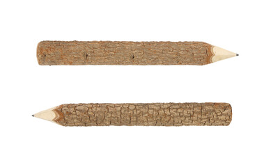 set of Branch pencils isolated on white background with clipping path