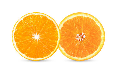 orange slice on a white background.