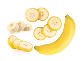 Naklejka na ściany i meble set of banana on white background