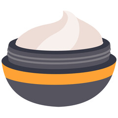 cream, cosmetics, flat, isolated object on a white background, vector illustration,