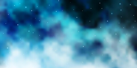 Fototapeta premium Light BLUE vector texture with beautiful stars. Blur decorative design in simple style with stars. Theme for cell phones.