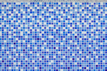 Blue ceramic tile mosaic