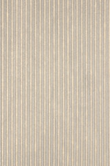 Decorative parget texture background. Wall fragment with vertical striped pattern. Structural plaster surface in beige gray color.