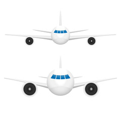 Naklejka na ściany i meble Airplane front view vector design illustration isolated on white background